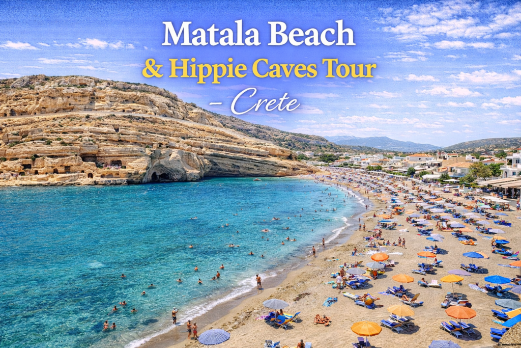 matala beach & hippie caves tour – crete